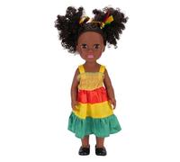 Hiraith 14 "Bambola da Ragazza Africana Realistica con Esplosione Afro Capelli e Abiti Mutevoli, Giocattolo Bambola Nera Morbido per Bambini di età Superiore Ai Bambini di 3+, Sicuro e