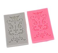 Hiraith 2 Pcs Stampi di Silicone Fondente a Scorrimento Barocco, Resistenza Al Calore del Cibo (da -40 ° F a 445 ° F) per Decorazioni per Torta/cioccolato/argilla, Rilascio Facile e