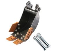 Hiraith 200 Mm Mini Excavator Bocket, Secchio di Scavatore Mini per Macchine 2 Tonnellate, Attacco di Scavo di Denti in Acciaio in Lega con 2 Perni, Adatta a