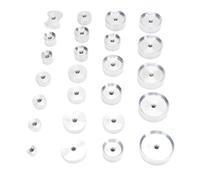 Hiraith 25 Pezzi di Orologi in Alluminio Pressa Set Dado, Set in Alluminio Piatto/rotondo/farfallaggio (12-44 mm) per le Custodie per Orologio Kit di Strumenti di Riparazione e