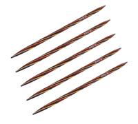 Hiraith 5 Pezzi da 6 Mm a Doppio Appunti Set di Aghi da Maglieria, da 20 Cm di Aghi Dpn in Legno per Maglioni, Sciarpe, Cappelli, Strumenti a Maglia Lucida, Portatili e Versatili