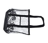 Hiraith Borsa da Spiaggia Trasparente con Grande capacità e Cerniera | PVC impermeabile, facile da pulire, design elegante, ideale per i viaggi, perfetto per il campeggio, l\'uso nel parco