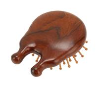 Hiraith Cuscino per Massaggio del Cuoio Capelluto Spazzola per Capelli Comodi Denti Densi Pettine per Massaggio Al Naso Portatile in Legno per Viaggi a Casa