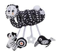 Hiraith Giocattolo per Sedile Auto a Spirale di Leone Bianco e - Attività di Passeggino Morbido Peluche Giocattolo Appeso per la Culla per Bambini, Promuove il Coordinazione Occhio