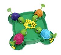 Hiraith Gioco da Tavolo Affamato Giocattolo Cartone Animato Mangia Pisello Gioco di Interazione Affamato 4 Giocatori Percezione del Colore Allenamento della Presa Abilità Sociali (36 piselli)