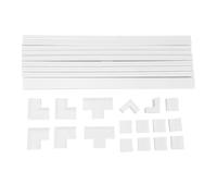 Hiraith Il Kit Spegnicavo Organizza in Modo Efficiente i Cavi per uno Spazio Abitativo Pulito e Ordinato, 10 Pezzi di Copertura Cavi in PVC Ignifugo L25mmxH13mm per 4-5 Ethernet, Design
