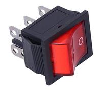 Hiraith Interruttore a Bilanciere, Design a 2 Livelli a 6 Pin con Luce | Materiale ABS/ferro durevole, forte resistenza alla corrosione, adatto per elettrodomestici