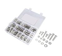 Hiraith Kit Bulloni e Dadi Esagonali in Acciaio Inossidabile | Scatola portaoggetti organizzata, filettatura esagonale standard, compatibile con strumenti, rondelle incluse