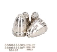 Hiraith Kit Cannello per Taglio con Ugelli Ad Alte Prestazioni | Ugelli ed elettrodi da 25 pezzi, materiale in rame, processo galvanico, apertura da 1,5 mm, ideale per il taglio di lastre