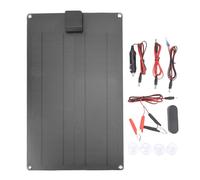 Hiraith Kit di Caricabatterie a Batteria Solare 30W, Pannello Monocristallino con Controller Intelligente, Impermeabilizzazione IP65 per Auto//barca, Include 6 Cavi di Connessione e