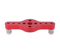 Hiraith Localizzatore di Fori con Struttura in Alluminio (Rossa) | Materiale in alluminio resistente, include 3 guide per trapano, ideale per progetti di lavorazione del legno