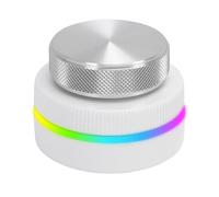 Hiraith Manopola di Controllo del Volume Personalizzabile con Luce RGB per PC Laptop Tablet USB C Bluetooth 2.4G Controller Multimediale per IOS Bianco
