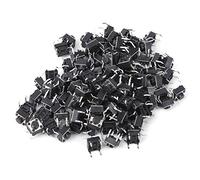 Hiraith Mini Interruttore Tattile, Auto-ripristinante 6x6x4,3 Mm | 100 pezzi, Installazione semplice, Lunga durata, Meccanismo di precisione, Utilizzo del circuito