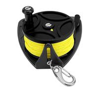 Hiraith Mulinello da Immersione Controller per Bobina di Filo Resistente per Immersioni in Esilio in Grotta, Clip in Acciaio Inossidabile per lo Snorkeling (ruota nera)