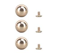 Hiraith Perline Tonde in Metallo Set di Borchie con Rivetti di Perle Resistenti All'usura per Decorazioni di Abbigliamento Ferro 12 Mm 50 Set (Oro)