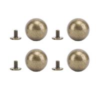 Hiraith Perline Tonde in Metallo Set di Borchie con Rivetti di Perle Resistenti All'usura per Decorazioni di Abbigliamento Ferro 12 Mm 50 Set (Bronzo)