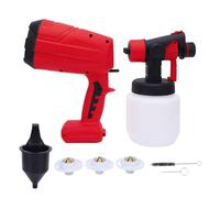 Hiraith Pistola a Spruzzo di Vernice a Cordone 800 Ml 200 W con 4 Ugelli, Spruzzatore Elettrico a Batteria 18 V per Mobili/mobili, Adattamenti B4/B5, 3 Motivi a Spruzzo, Motore Senza