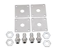 Hiraith Porta Cannone in Schiuma di Rondella in Acciaio in Acciaio Inossidabile 4 Set - 1/4 "a Parete a Parete Rapida per Pistole in Schiuma Automatica, Include Tutto Hardware