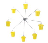 Hiraith Ruota Panoramica Dinamica per Mangiatoia per Uccelli con 8 Secchi, Osservazione degli Uccelli Selvatici in Giardino per un Divertimento Senza Fine