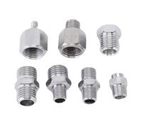 Hiraith Set Adattatore Aerografo in Acciaio Inossidabile 7 Pezzi, Raccordi Rapidi per la Disconnessione per il Compressore D'aria con Connettori 1/8 "e 1/4", Arrugginito e Durevole per