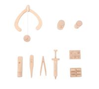 Hiraith Set da Gioco per Dottore per Bambini Set da Gioco da Dottore in Legno Portatile Sicuro per Bambini, da per Multifunzionale con Strumenti Medici Educativi,