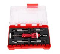Hiraith Set di Bit di Perforazione di Contromissione a profondità Regolabile Professionale, Bit Conici HSS 5pc con Arresto della profondità per la Lavorazione del Legno, Perfezione per