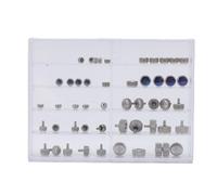 Hiraith Set di di Orologi in Acciaio Inossidabile da 50 Pezzi, Kit di Parti di Orologio di Sostituzione di Varie Dimensioni con Scatola di Stoccaggio per Riparazione/sostituzione