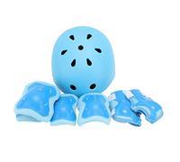 Hiraith Set di Equipaggiamento Protettivo per Bambini, Comodo Cuscino Regolabile per Casco per Pattinaggio a Rotelle in Bici per Bambini, Set da 7 Pezzi per la Sicurezza dei Negli Sport All'aria
