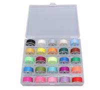 Hiraith Set di Fili di Bobina in Preda da 25 Pezzi - Bobbine della Macchina per Cucire a Colori Assortite con Trasparente, Dimensioni Standard Si Adattano Alla Maggior Parte delle