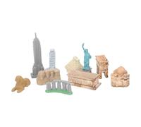 Hiraith Set di Giocattoli per Edifici in Miniatura di Around World City, Figurine di Antichi Edifici Famosi Decorazione per attività Prescolastiche, Feste