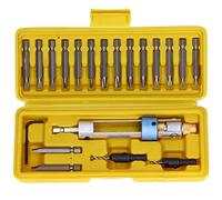 Hiraith Set di Punte per Estrattore per Viti in Acciaio Ad Alta velocità | Materiale durevole, scatola facile da riporre, versatile per legno e metallo