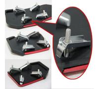 Hiraith Set Pastiglie Pedale Freno, Design Antiscivolo (Rossa) | Plastica resistente, materiale metallico, facile installazione, adatto per auto manuali