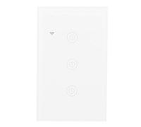 Hiraith Smart Switch con 3, Telecomando | Supporta Home, Wi-Fi abilitato, materiale ABS + PC, basso consumo energetico