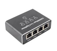 Hiraith Splitter Ethernet Splitter Gigabit Ethernet RJ45 Ad Alta velocità da 1000 Mbps per Hub di Rete Domestica in Lega di Alluminio per Cat5 5e 6 7 8