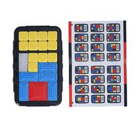 Hiraith Tabellone Puzzle Scorrevole Sfida Tabellone Scorrevole Puzzle Giocattolo Pensiero Logico Allenamento Cerebrale Portatili Plastica Portatile con Gioco Mir (Nera)