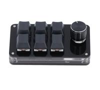 Hiraith Tastiera da Gioco Meccanica Mini Macro, Tastiera USB a 6 Tasti 1 Manopola per Tasti Personalizzati, Plug and Play con Design Ergonomico per Giochi, Ufficio, Musica