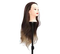 Hiraith Testa di Manichino per Capelli Capelli Sintetici Ad Alta Temperatura per Formazione Sullo Styling per Insegnanti di Bellezza