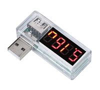 Hiraith Tester USB con Misurazione Ad Alta Precisione (Bianca) | Design portatile, Doppio display, Supporta vari dispositivi, Voltaggio accurato, Ideale per la ricarica mobile