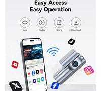 Hirige M4 di Dahua Dash Cam 4K Risoluzione Ultra HD Dash Camera Visione notturna G-sensor Registrazione in loop Controllo app Dash Camera