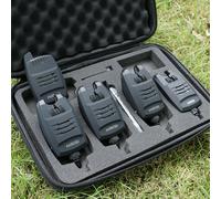 Hirisi 1 + 4 Set di allarmi per la pesca alla carpa Suoni e LED Allarme senza fili Indicatore di morso di pesca Elettronico con Snag Ear Bar B1228