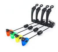 Hirisi Tackle Indicatori di abboccata per pesca alla carpa, set di 4, con luce LED, connettore da 2,5 mm, con scatola, accessori da pesca
