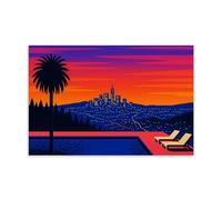 Hiroshi Nagai Far from City Poster su tela come decorazione, decorazione da parete per soggiorno, pittura per camera da letto, accessori moderni per la camera dei ragazzi e decorazioni da parete per