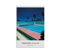 Hiroshi Nagai Tennis Court Art Poster decorativo da parete, per soggiorno, camera da letto, pittura da parete, decorazione moderna per camera familiare, 30 x 45 cm