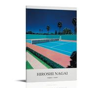 Hiroshi Nagai Tennis Court Art, poster decorativo da parete, per soggiorno, camera da letto, pittura da parete, decorazione moderna per camera familiare, 40 x 60 cm