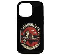 Hiroshima Pace & Resilienza Emblema Retro Giappone Custodia per iPhone 13 Pro
