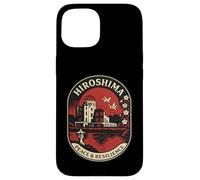 Hiroshima Pace & Resilienza Emblema Retro Giappone Custodia per iPhone 15