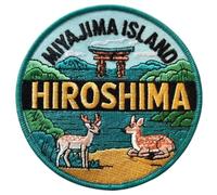 Hiroshima - Toppa termoadesiva o da cucire (8,9 cm), isola di Miyajima, emblema souvenir di viaggio, per zaini, giacche, cappelli, borse, toppe regalo fai da te