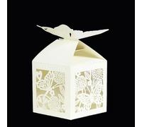 HIROYI 30/50/100 Pz Fiore di Farfalla Taglio Laser Bomboniere Nuziali Scatole Scatole di Caramelle Vuote con Nastro Baby Shower Decorazioni per Feste di Nozze