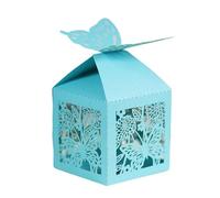 HIROYI 50/100pcs Scatola di Caramelle a Forma di Farfalla Cava Tagliata al Laser, Confezione Regalo di bomboniere, Borsa per Feste di Compleanno di Natale