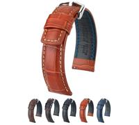 Hirsch Camelgrain No Allergy L, Cinturino marrone dorato/cuciture superiori dorate, L - 22mm, Attivo